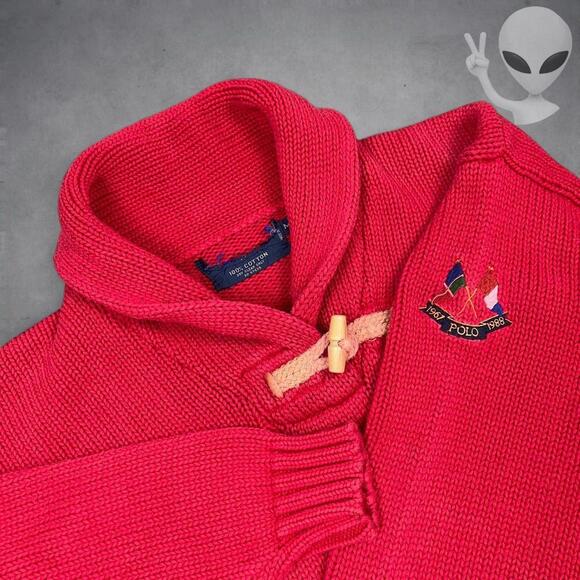 Ralph Lauren Other - Polo Ralph Lauren Men's Medium Red Shawl Collar Sweater 80s